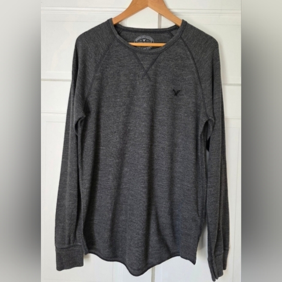 American Eagle Outfitters Charcoal Long Sleeve Shirt - Picture 2 of 4